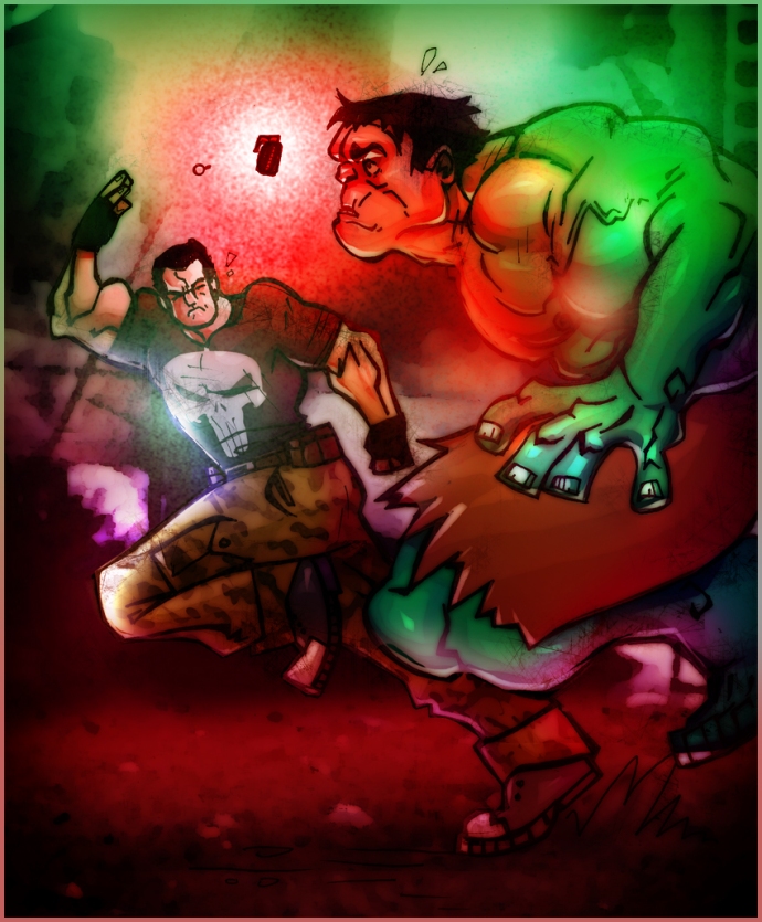 Punisher and The Exploding Hulk